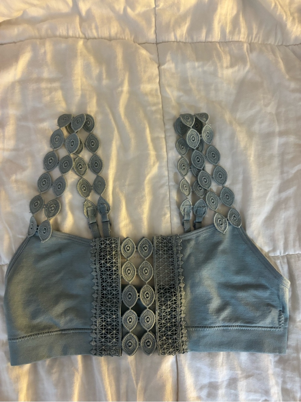Women’s Sage Green Lace-Detail Bralette